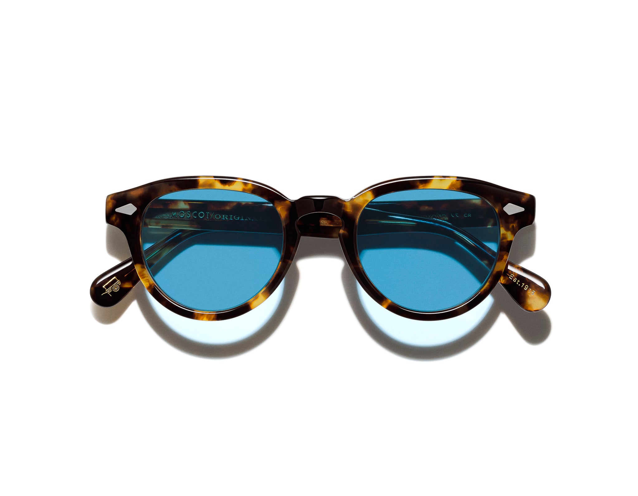 Moscot - Maydela Classic Havana - Celeb Blue Lens-SUN – BLACKZMITH Optical