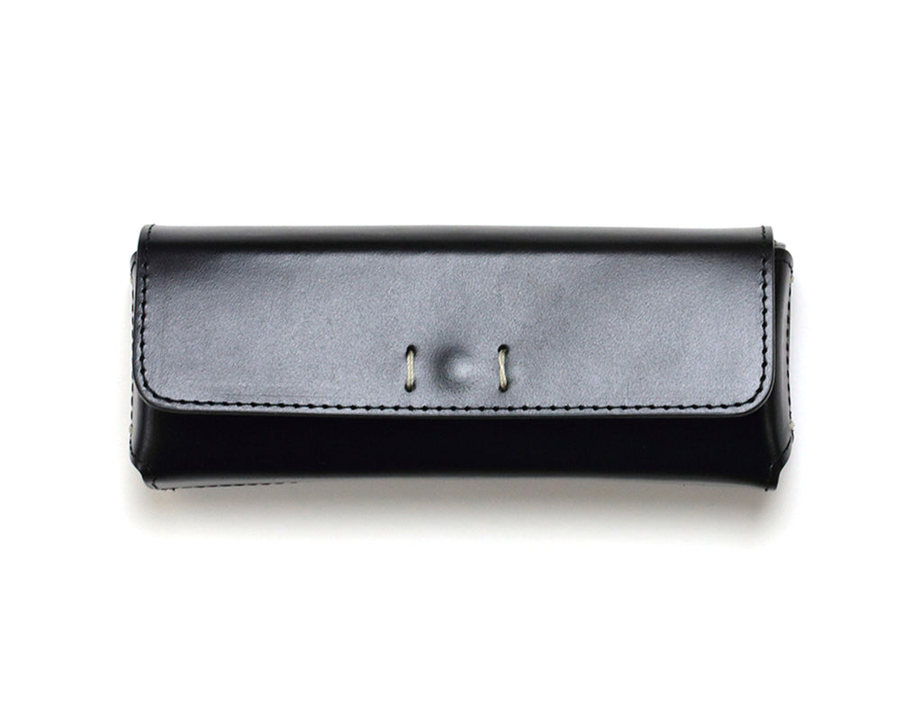 Diffuser Tokyo - Oil Leather Rect Eyewear Case 油皮長方形眼鏡盒-Black & Navy【 Blackzmith Exclusive Limited Edition】