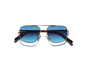 Moscot - Shtarker Gold-Denim Blue Lens-SUN【New】