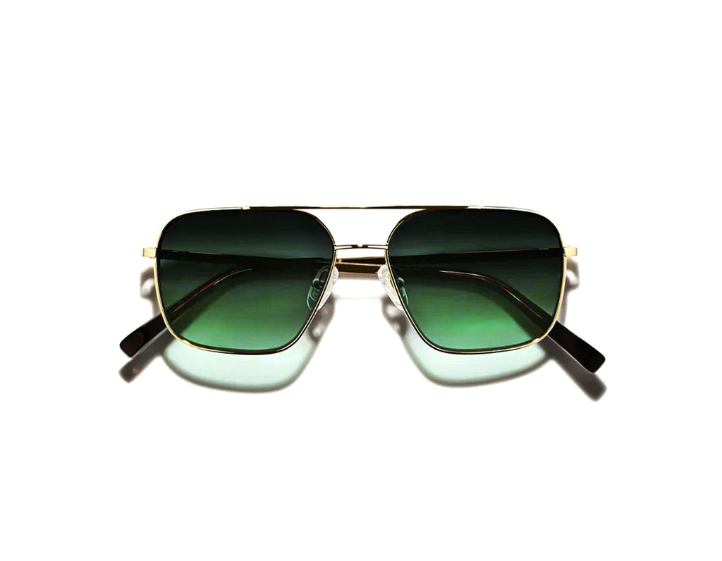 Moscot - Shtarker Gold-Forest Wood Lens-SUN【New】