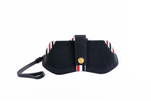 Thom Browne - Snap Glasses Case in Pebble Grain Leather-UAC058A-415