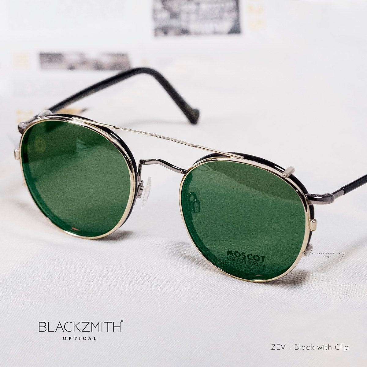 Moscot - Zev Black/Gunmetal (49) – BLACKZMITH Optical
